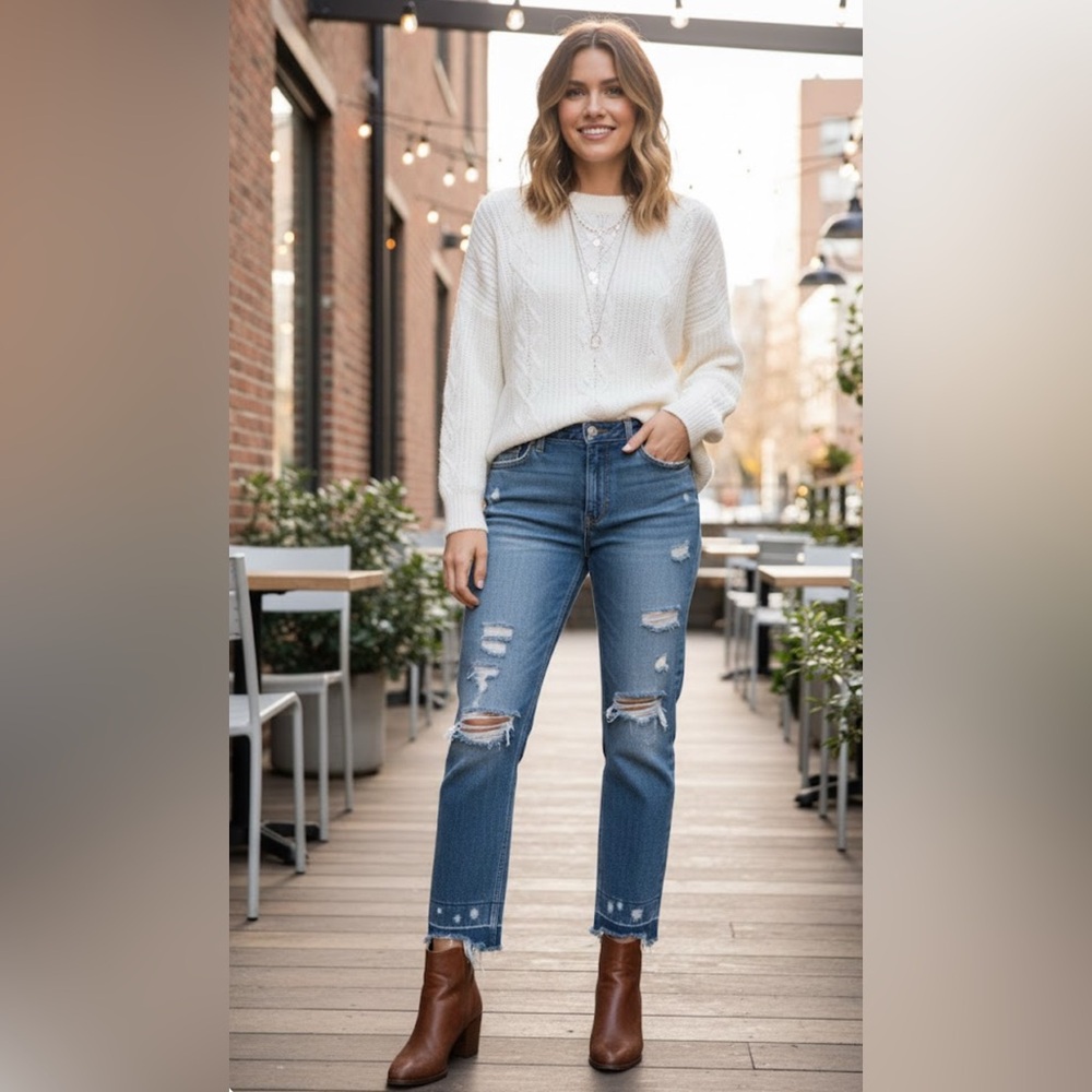 Abercrombie Annie High Rise Girlfriend Jeans